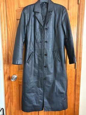 Jacqueline Ferrar Black Leather Coat